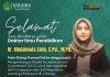 Selamat atas diraihnya gelar Doktor, Dr. Khulaimata Zalfa, S.Psi., M.Pd