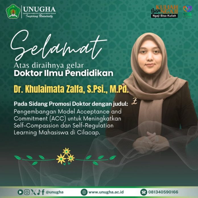 Selamat atas diraihnya gelar Doktor, Dr. Khulaimata Zalfa, S.Psi., M.Pd